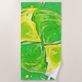 Toalha De Praia Espiral do verde limão