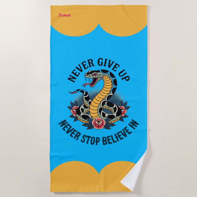 Toalha De Praia Espírito sem rosto: Cobra e Trabalho de arte de Ro (Frente)