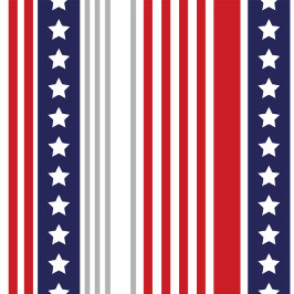 Toalha De Praia Esplendor de estrelas e riscas: vermelho, branco,