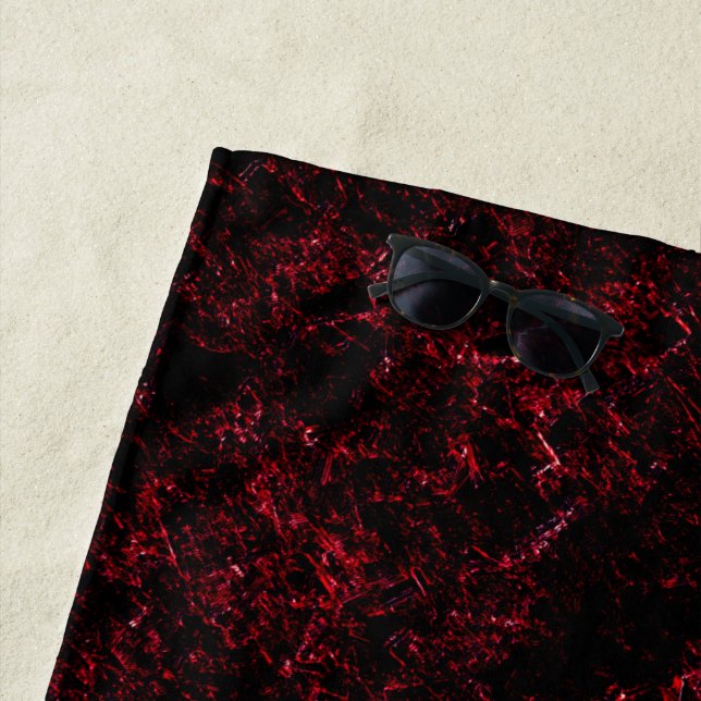 Toalha De Praia Esponja vermelha espessa sobre fundo vermelho escu (In Situ)