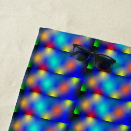 Toalha De Praia Estampa colorida, 'escama quadrada'.