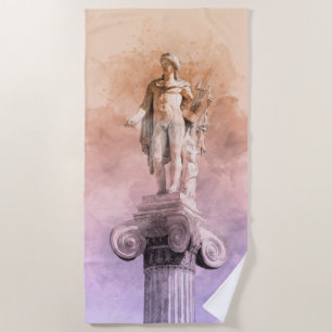 Toalha De Praia Estátua grega clássica de Apollo