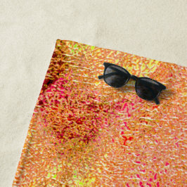 Toalha De Praia Estilo de couro rugoso com tinta vestida, salmão