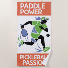 Toalha De Praia Estilo de Fenda de Energia do Pickleball Paddle
