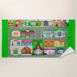 Toalha De Praia Estradas da Cidade para Automóveis