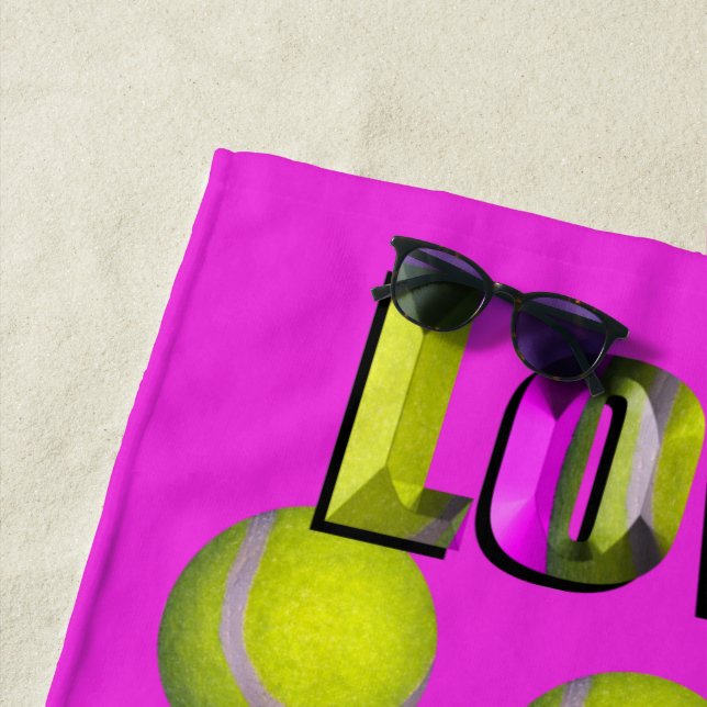 Toalha De Praia Eu Adoro Tênis, Beach Towel (In Situ)