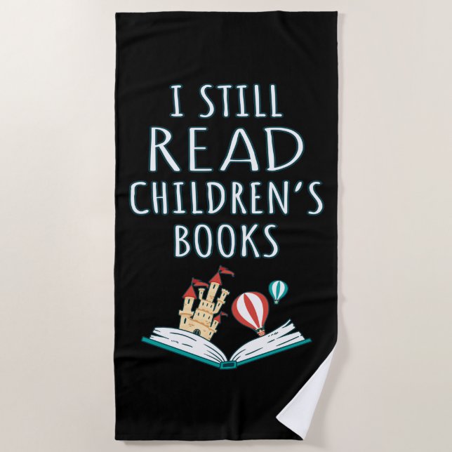 Toalha De Praia Eu ainda leio livros infantis II (Frente)