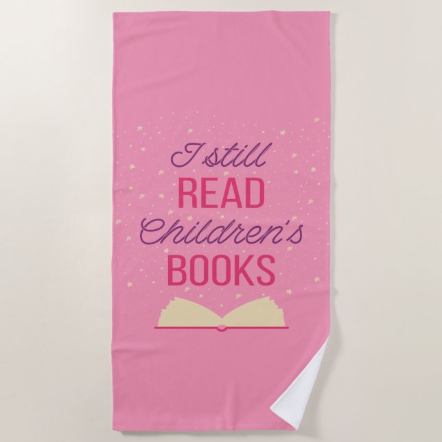 Toalha De Praia Eu ainda leio livros infantis III (Frente)