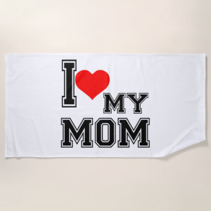TOALHA DE PRAIA EU AMO MINHA MÃE