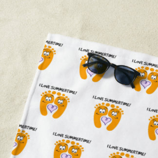 Toalha De Praia Eu Amo O Summertime Bare Feet Cut