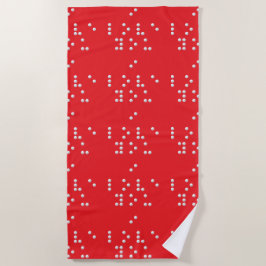 Toalha De Praia Eu amo você (Braille)
