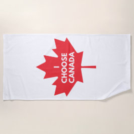 Toalha De Praia Eu escolho Canada Beach Towel
