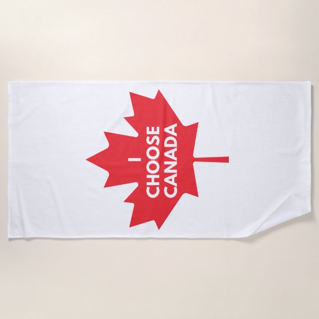 Toalha De Praia Eu escolho Canada Beach Towel (Frente)