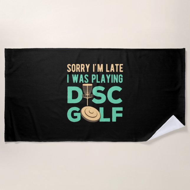 Toalha De Praia Eu Estava Jogando Golfe De Disco (Frente)