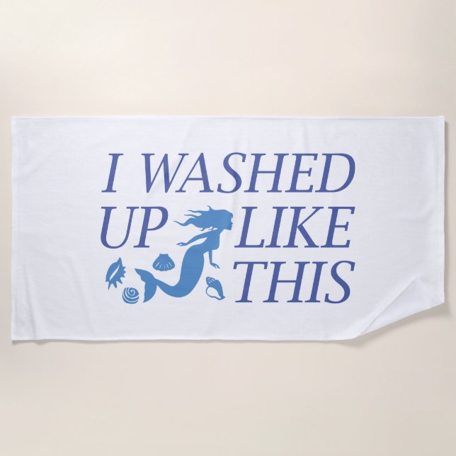 Toalha De Praia Eu Lavei Assim (Frente)