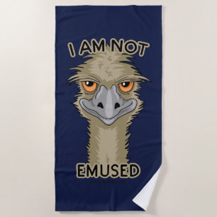 Toalha De Praia Eu não sou chalaça engraçada do Emu de Emused