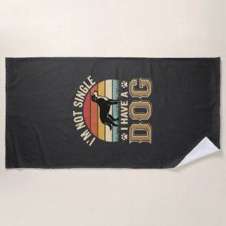 Toalha De Praia Eu Não Sou Solteiro Amante De Cachorro Vintage
