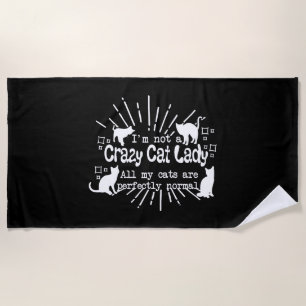 Toalha De Praia Eu não sou uma Lady Gato Louca