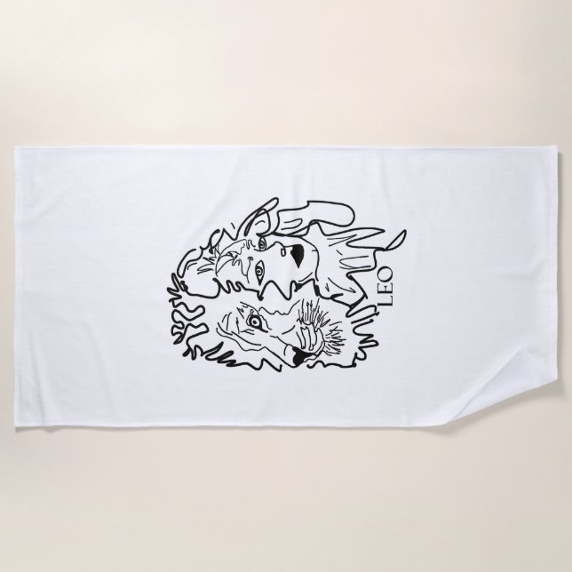 Toalha De Praia Eu sou LEO (Frente)