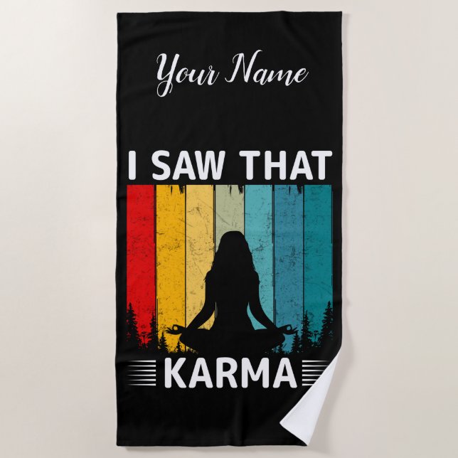 Toalha De Praia Eu Vi Essa Karma (Frente)