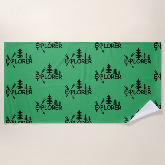 Toalha De Praia Explorador Design - Beach Towel (Frente)