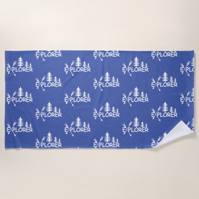Toalha De Praia Explorador Design - Beach Towel (Frente)