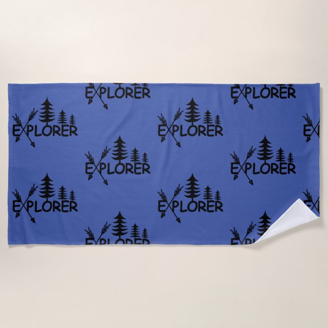 Toalha De Praia Explorador Design - Beach Towel (Frente)