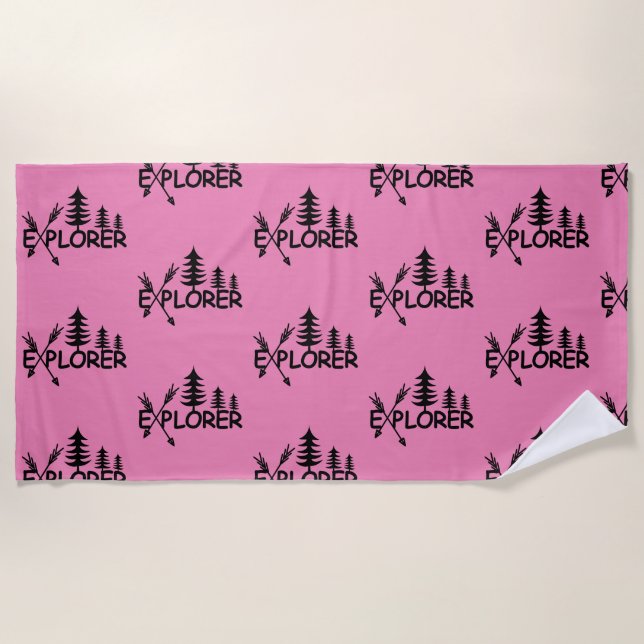 Toalha De Praia Explorador Design - Beach Towel (Frente)