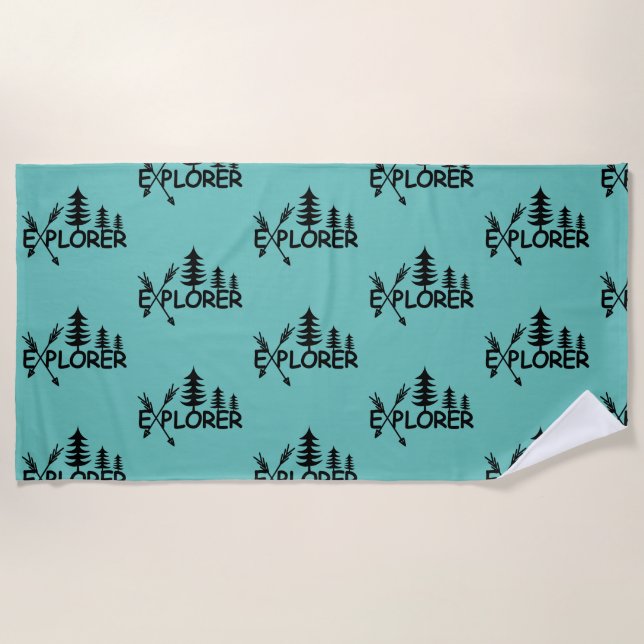 Toalha De Praia Explorador Design - Beach Towel (Frente)