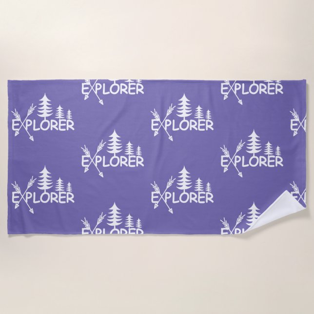 Toalha De Praia Explorador Design - Beach Towel (Frente)