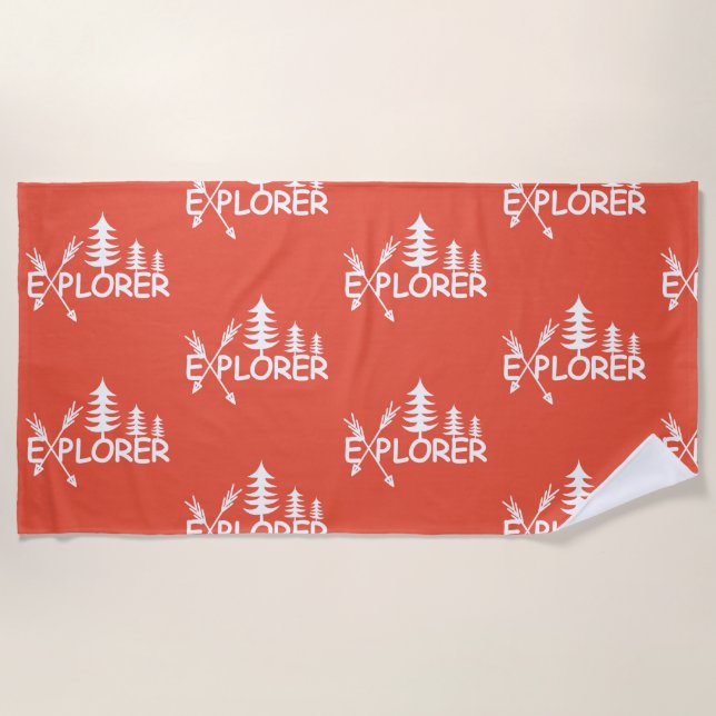 Toalha De Praia Explorador Design - Beach Towel (Frente)