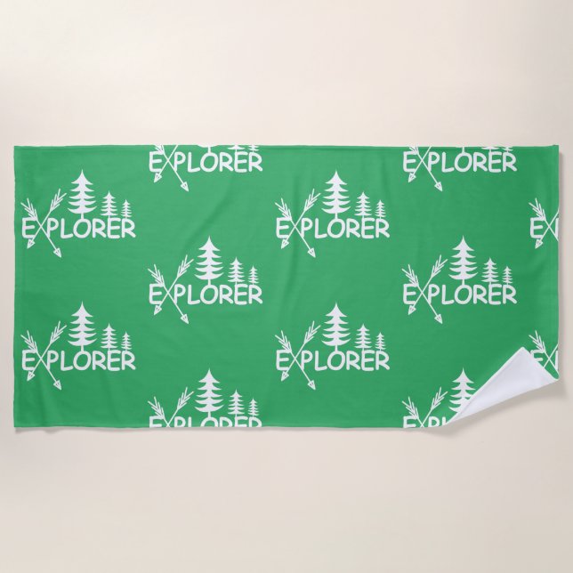 Toalha De Praia Explorador Design - Beach Towel (Frente)