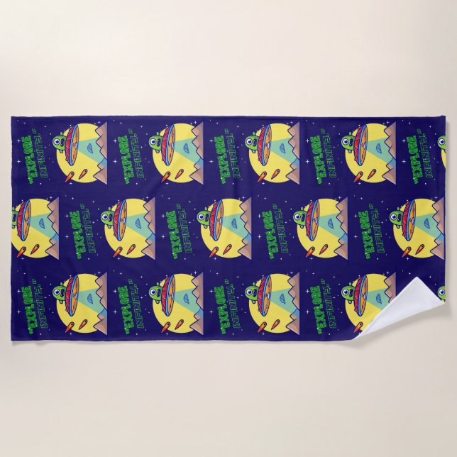 Toalha De Praia Explorar o infinito (Frente)