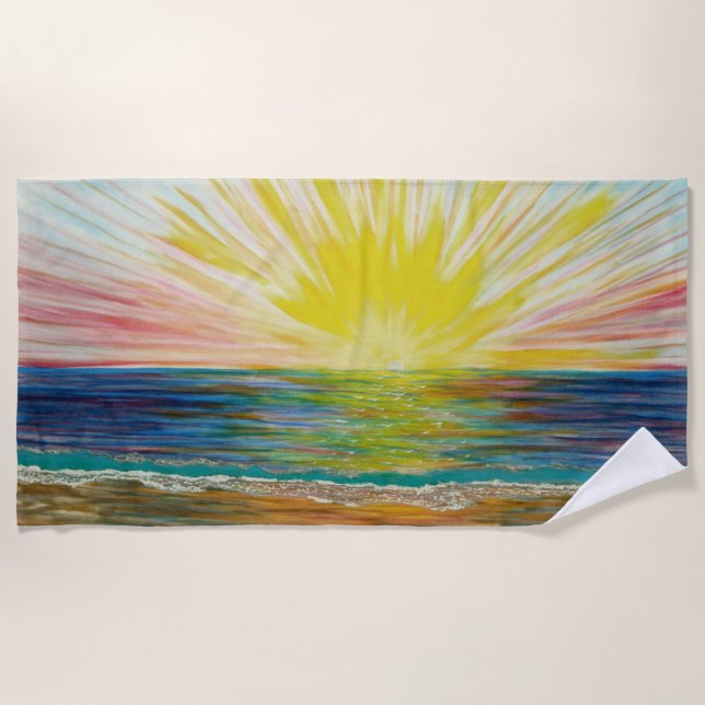 Toalha De Praia Explosão solar (Frente)