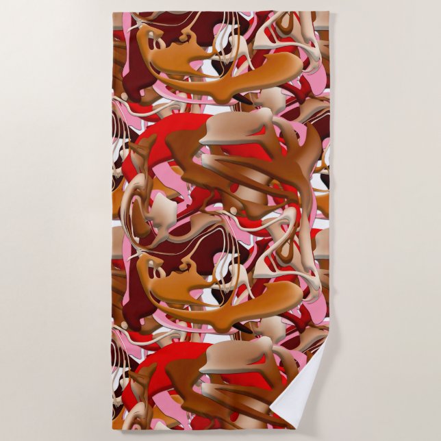 Toalha De Praia Explosion of Frozen Flavors (Frente)