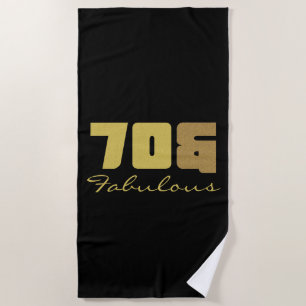 Toalha De Praia Fabuloso 70 Birthday
