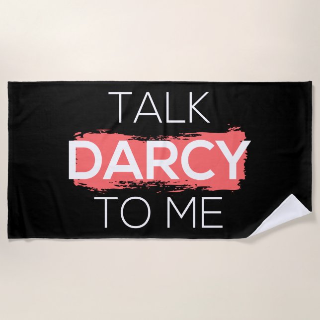 Toalha De Praia Fale Com Darcy Para Mim (Frente)