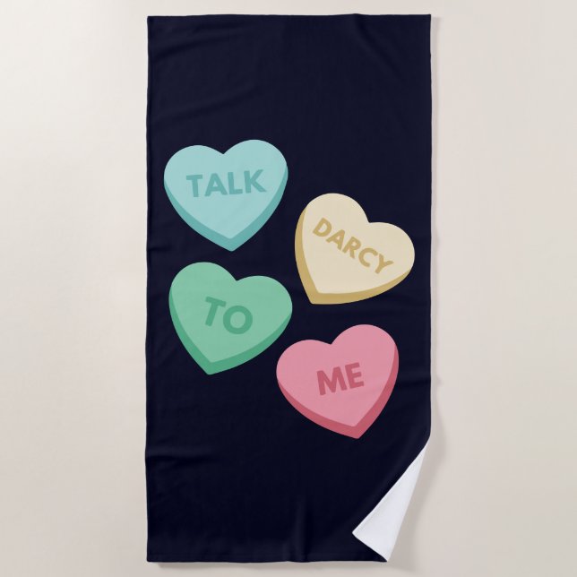 Toalha De Praia Fale comigo Darcy III (Frente)