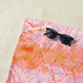 Toalha De Praia Falsa pele de salmão, com partes clareadas