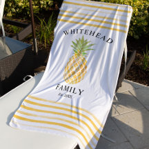Família de Padrão Aquarela de Abacaxi Tropical