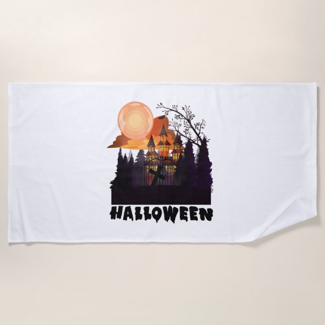 Toalha De Praia fantasia de Halloween (Frente)