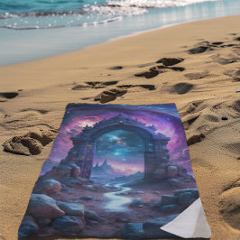 Toalha De Praia Fantasia do Portal Galático | Gateway Cósmico
