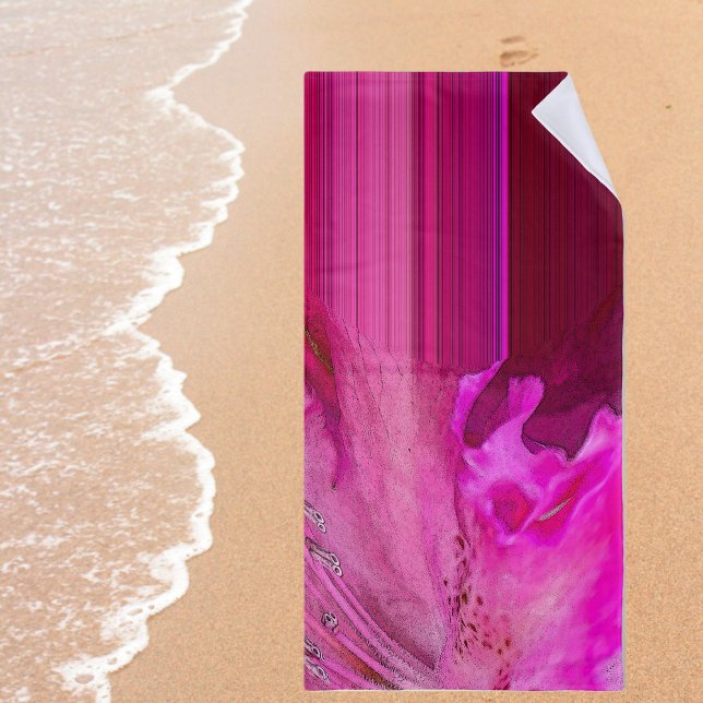 Toalha De Praia Fantasia Fuchsia - abstrato (Criador carregado)
