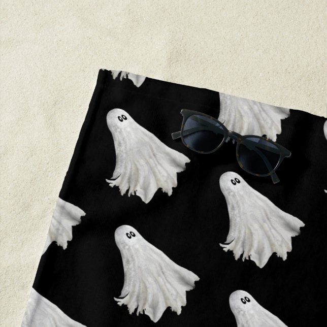 Toalha De Praia Fantasma Engraçado Do Passado De Halloween (In Situ)