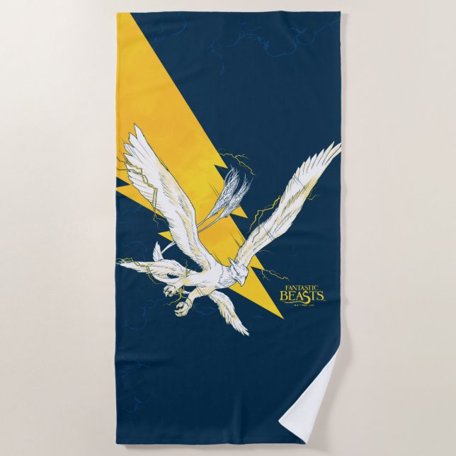 Toalha De Praia Fantastic Beasts Thunderbird (Frente)
