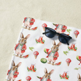 Toalha De Praia fatia de madura, suculenta, melancia vermelha