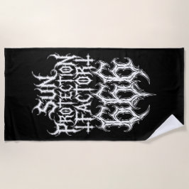 Toalha De Praia Fator de Proteção Solar 666 Logotipo de Metal