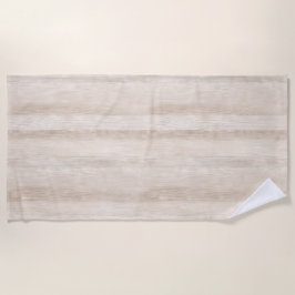 Toalha De Praia Faux Rustic Cream Wood