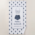 Toalha De Praia Favor de despedida de solteira de biquíni em aquar<br><div class="desc">Presente de despedida de solteira de biquíni em aquarela toalha de praia de design. Design gráfico moderno. Ideal para festa de despedida de solteira,  festas de chá de panela,  vestuário de encontro de casamento,  presente de casamento ou lua de mel.</div>