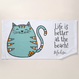 Toalha de praia feita sob encomenda do nome & da